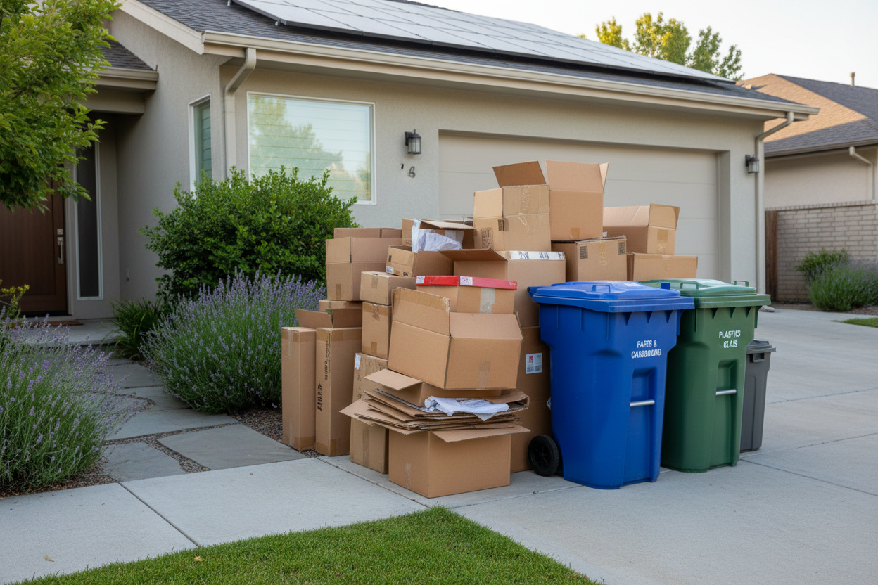 cardboard household waste